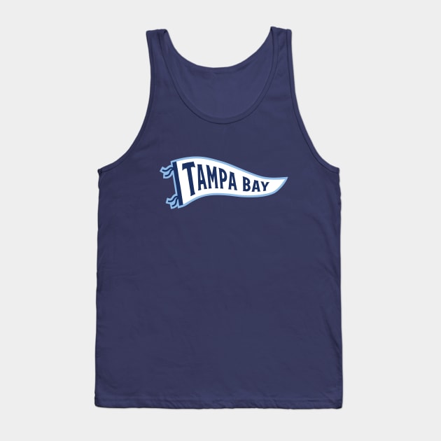 Tampa Bay Pennant - Light Blue Tank Top by KFig21